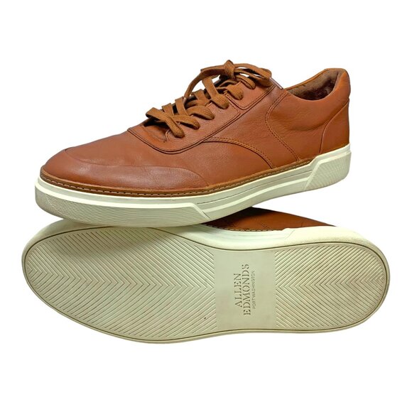 Allen Edmonds‎ Burke Brown Leather Lace-Up Sneakers Mens Size 13 E (Wide) - Picture 10 of 11